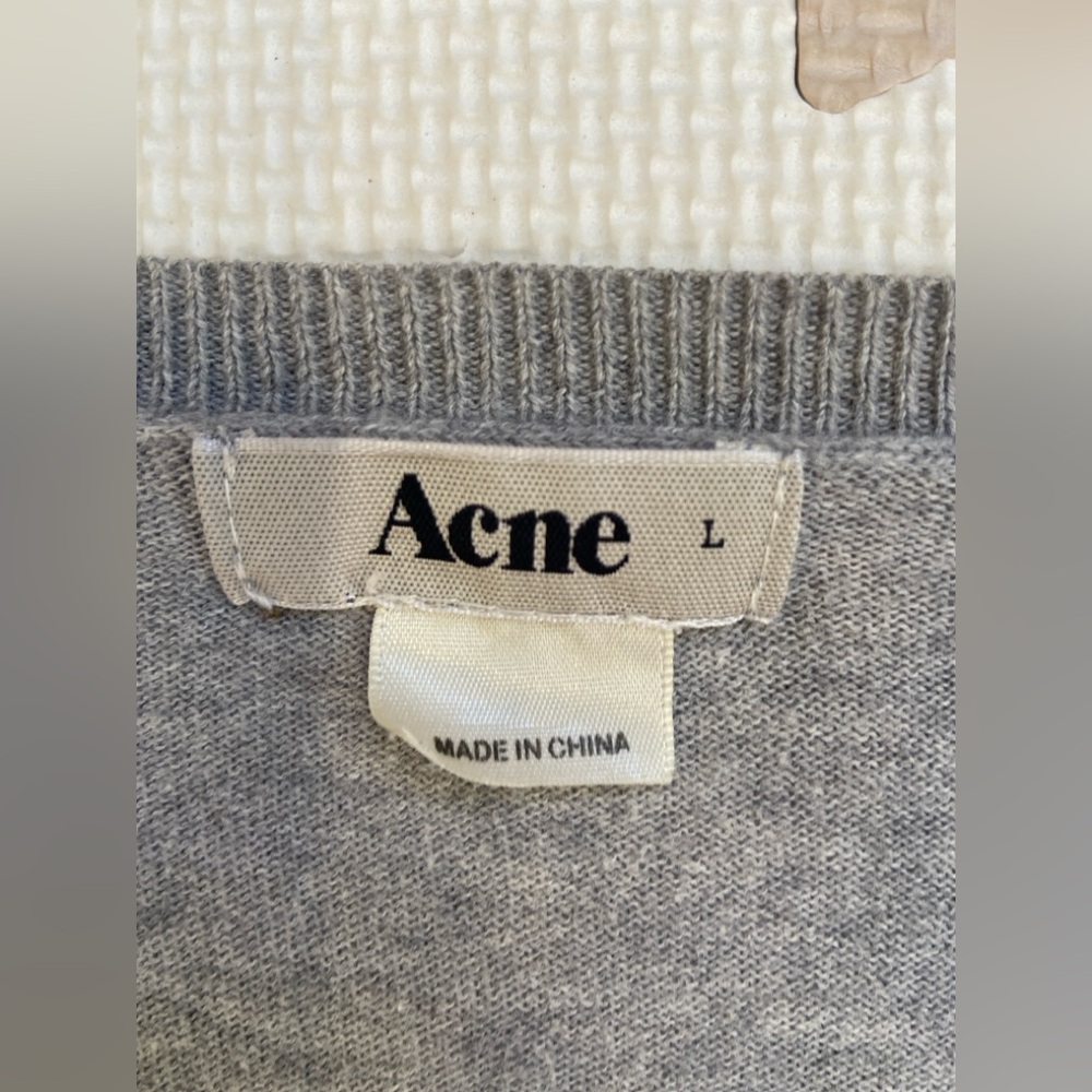 Acne Gray Lightweight Sweater